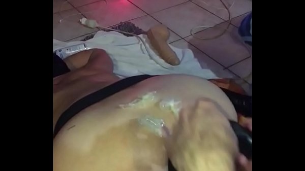 Big dildo and fuck with anon cum founded in condom