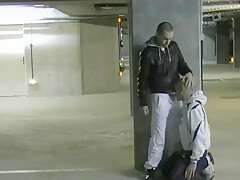 Fucked by scally boy in public parking in paris