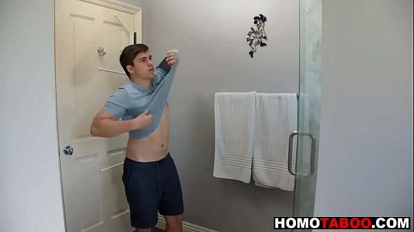 My gay stepbrother fucks me in the bathroom