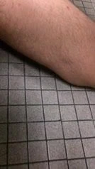 Public restroom understall cumshot