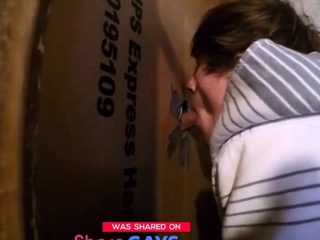 Twink Swallows Big Cock at Glory Hole