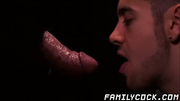 Cute jock blowing a huge manhood on a gloryhole