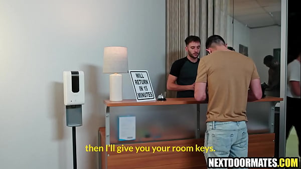 Strangers meet in hotel room for a fuck
