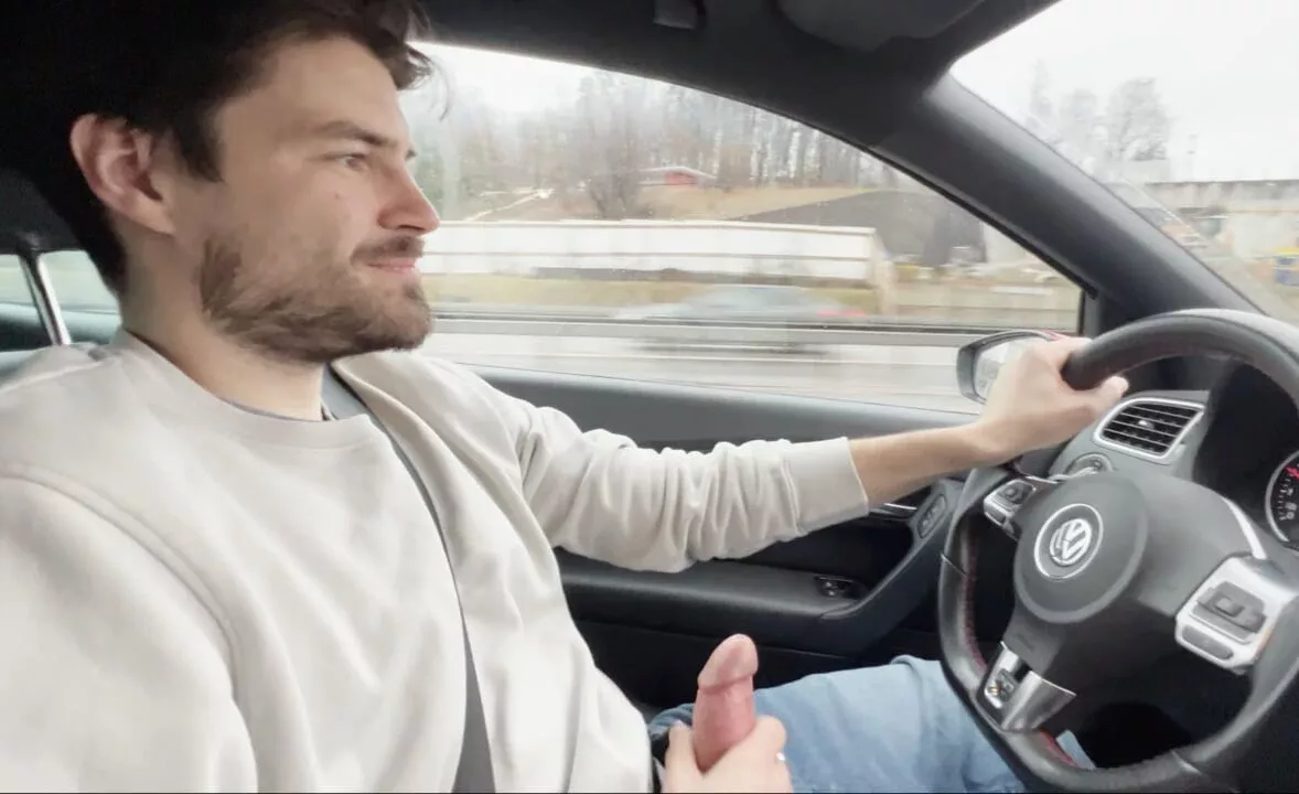 almost crashed the car when I jerked him off and tortured him after his orgasm
