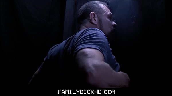 Cute And Curious Jock Stepson Sees Stepdaddy’s Cock And Blows It In Glory Hole