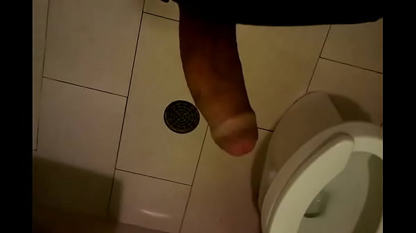Jerking off in public restroom