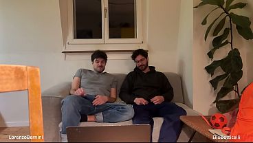 Straight Friend Helps Gay Bro Jerking off