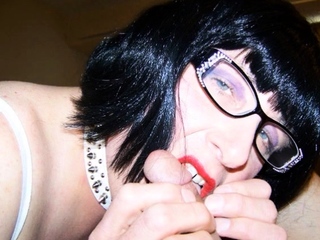Crossdresser Amber Sucks a Stranger’s Cock