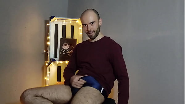 Hairy Guy Stripteases, Jerks Off and Cums – Hot Cumshot Fetish at Studio – Louis Ferdinando