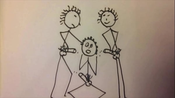Sticky blow jobs, gay animated stick man cartoon straight off the toilet wall coming to life and getting down and dirty.