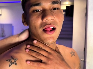 Teen Latino big cock handjob by stranger
