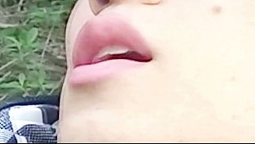 Gay Asian boy wanking outside with Stan Smith shoes, ruined orgasm, forced orgasm