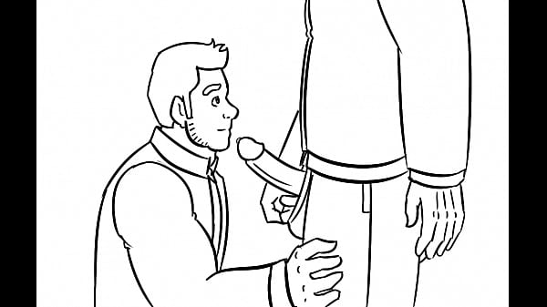 Gay dude sucks a huge cock